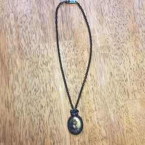 Bow framed art necklace by classic hardware